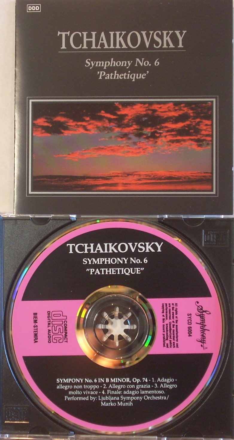 TCHAIKOVSKY. SYMPHONY No.6 'PATHETIQUE'. 1991 GOLD PRESSING IMPORT CD. SYCD 6004 Music
