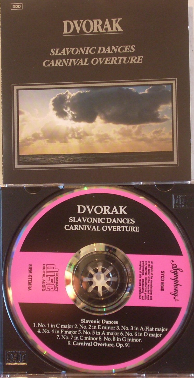 DVORAK. SLAVONIC DANCES & CARNIVAL OVERTURE. 1991 IMPORT CD ALBUM. SYCD 6040 Music