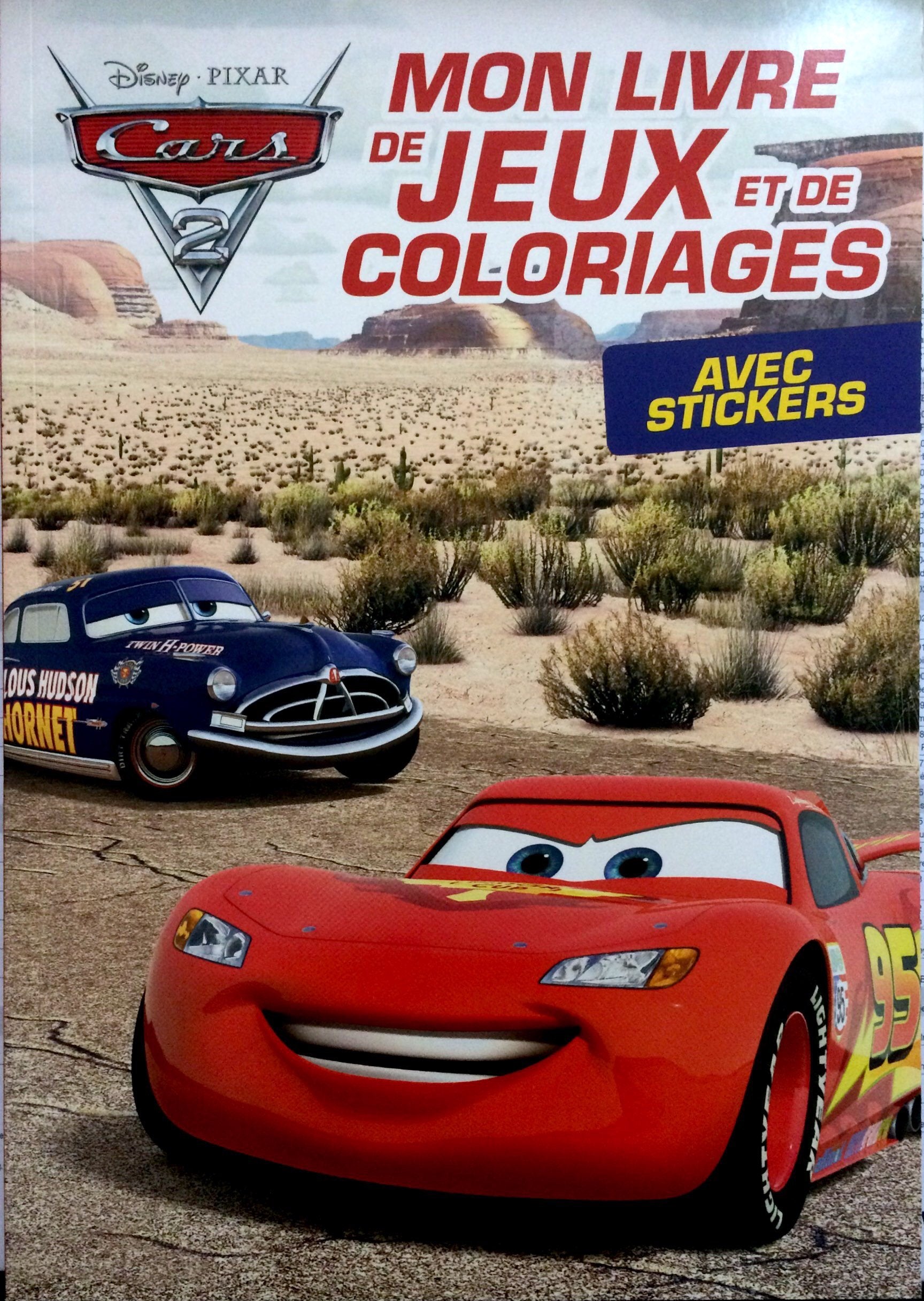 MON LIVRE DE JEUX ET DE COLORIAGE CARS 2 cd