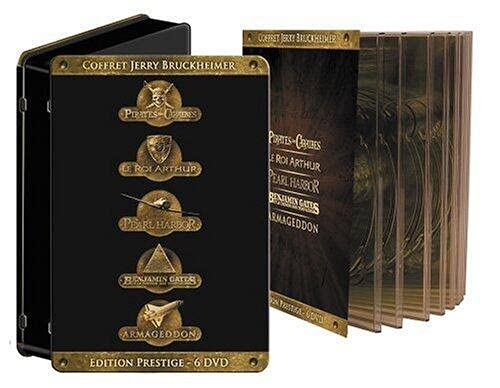 Coffret Jerry Bruckheimer 6 DVD : Pirates des caraïbes (Collector 2 DVD) / Le Roi Arthur / Pearl Harbor / Benjamin Gates et le trésor des Templiers / Armageddon Movies