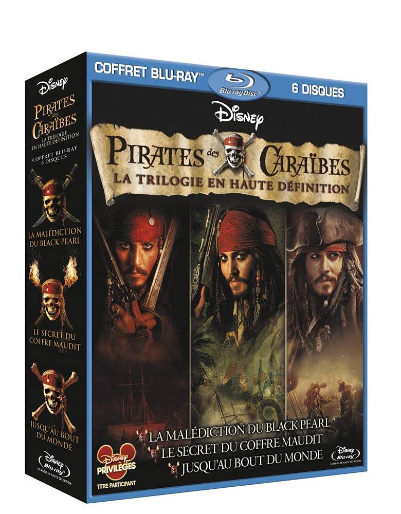 Coffret Pirates des Caraïbes - La trilogie : La malédiction du Black Pearl + Le secret du coffre maudit + Jusqu'au bout du monde Movies