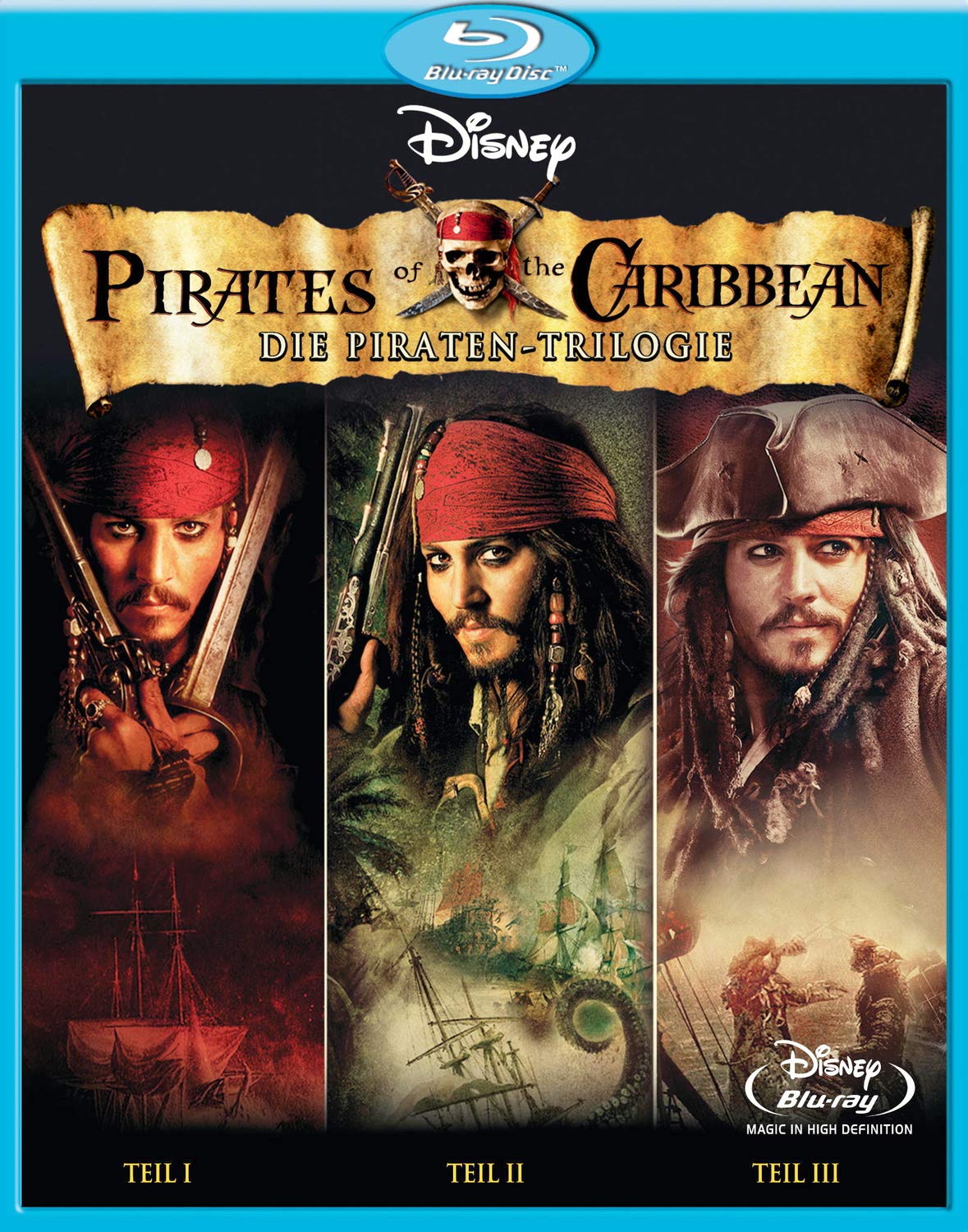 Pirates of the Caribbean - Die Piraten-Trilogie (6 Blu-rays) Movies