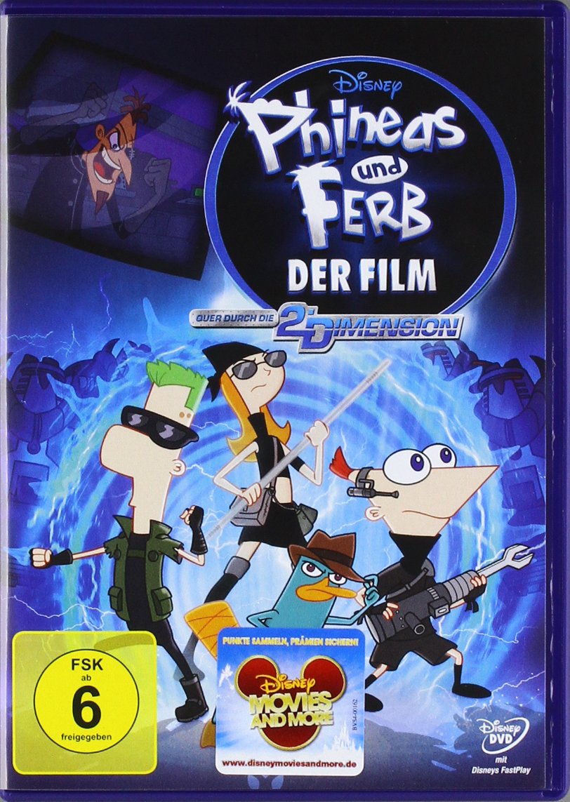 Disney Phineas und Ferb  - Der Film - Quer durch die 2. Dimension dvd