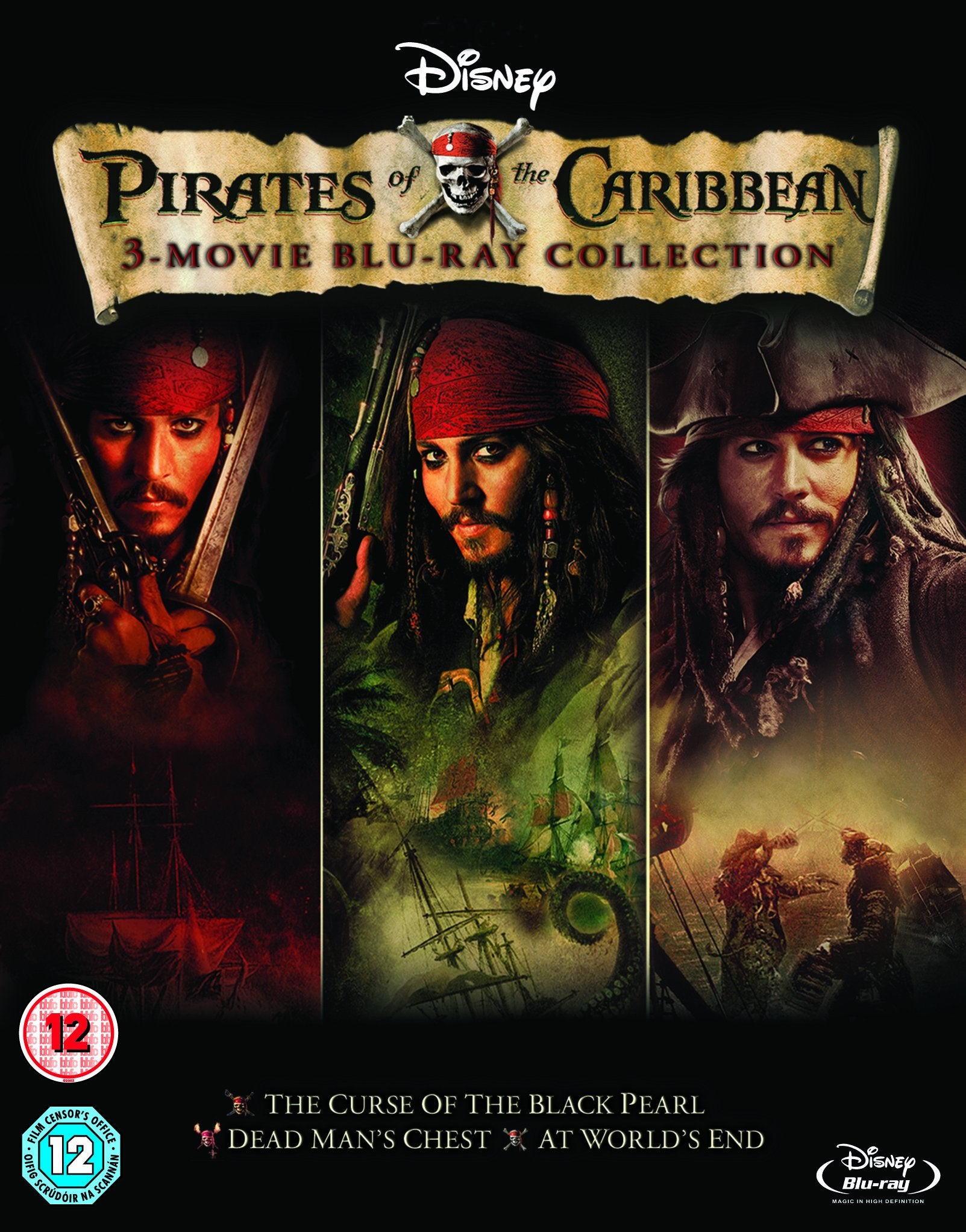 Pirates of The Caribbean 1 To 3 Trilogy Films