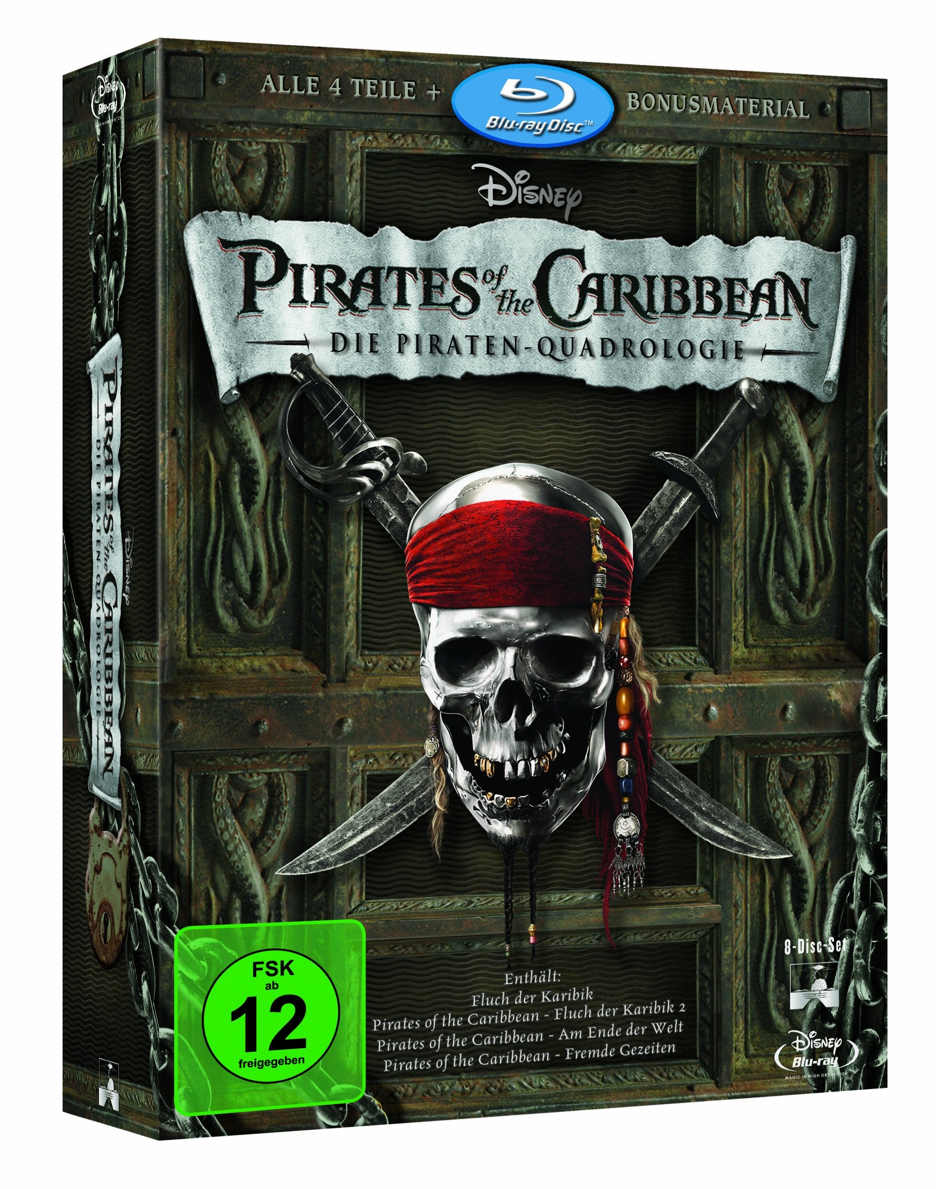Pirates of the Caribbean - Die Piraten-Quadrologie (8 Blu-Rays) Films