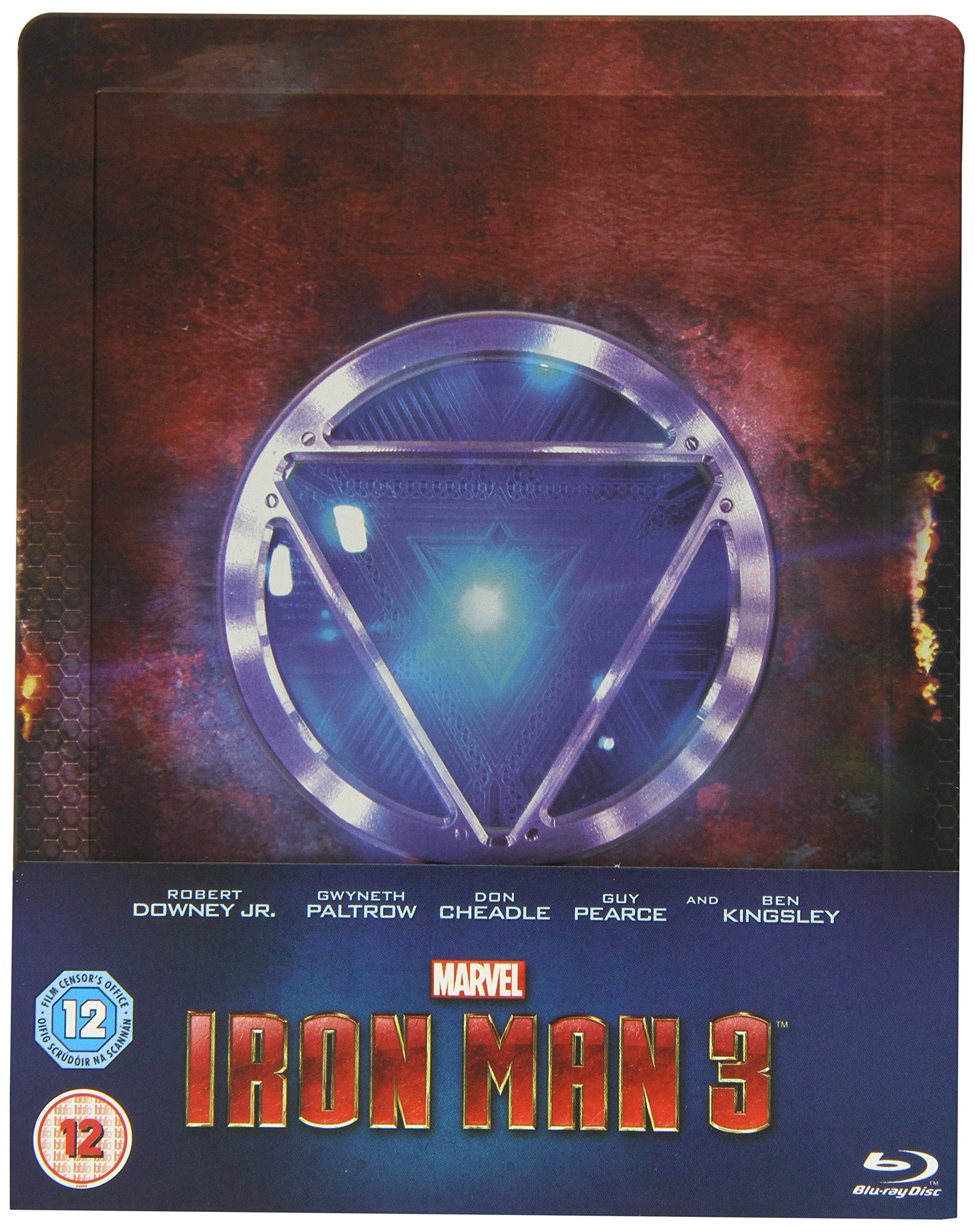 Iron Man 3 Steelbook Blu-ray, Zavvi Exclusive Steelbook (UK Import ohne dt. Ton), Regionfree, Uncut Movies