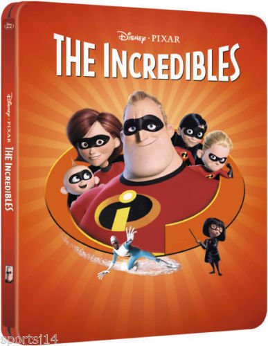 THE INCREDIBLES (Blu-ray Steelbook) (Limited Edition Region Free UK Import; only 3000 worldwide) Movies
