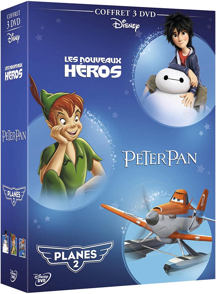 Coffret disney 3 films : les nouveaux héros ; peter pan ; planes 2 Films
