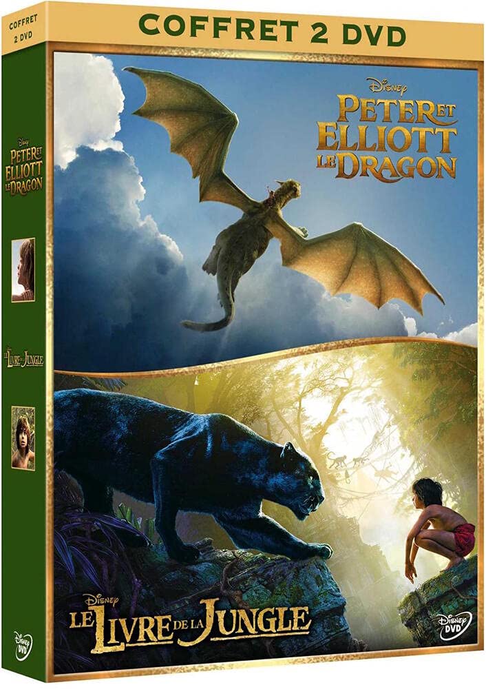 Coffret 2 films : le livre de la jungle ; peter et elliott le dragon Films