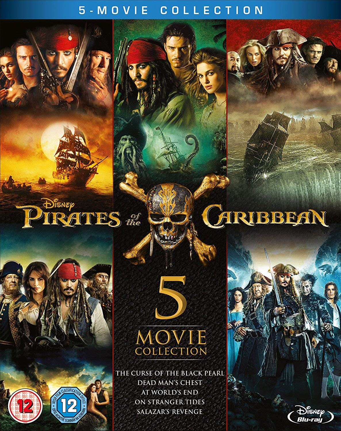 Pirates of the Caribbean 1-5 (Blu-ray) Films