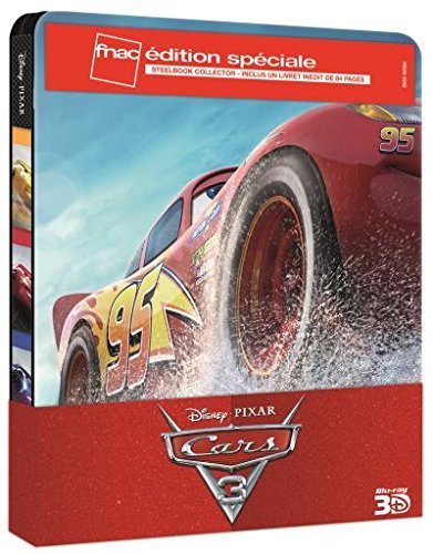 CARS 3 - Exklusiv FNAC Steelbook 3D Edition with 84 seitigem Booklet (France) 3 Disc inkl. Bonus Disc - Blu-ray Movies