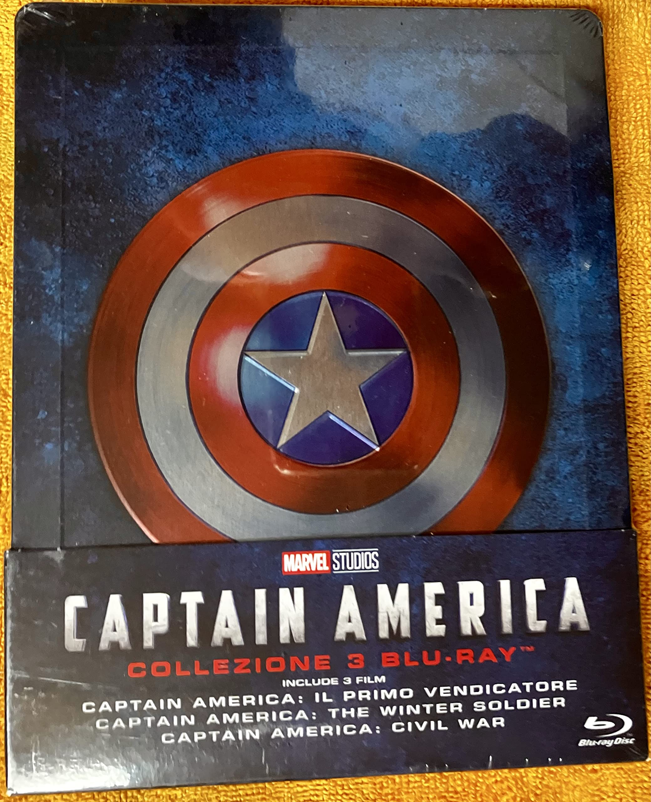 COF. BLU RAY STEELBOOK CAPTAIN AMERICA 1-2-3 Films