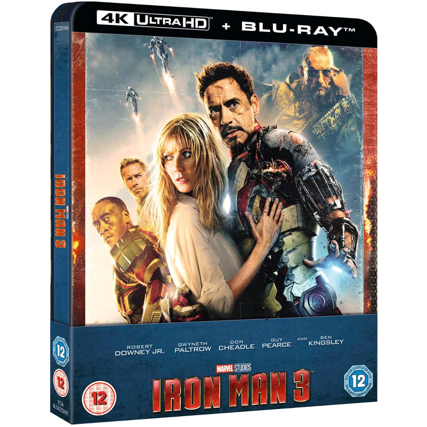 Iron Man 3 4K Ultra HD Limited Edition Steelbook / Import / Includes Region Free Blu Ray dvd