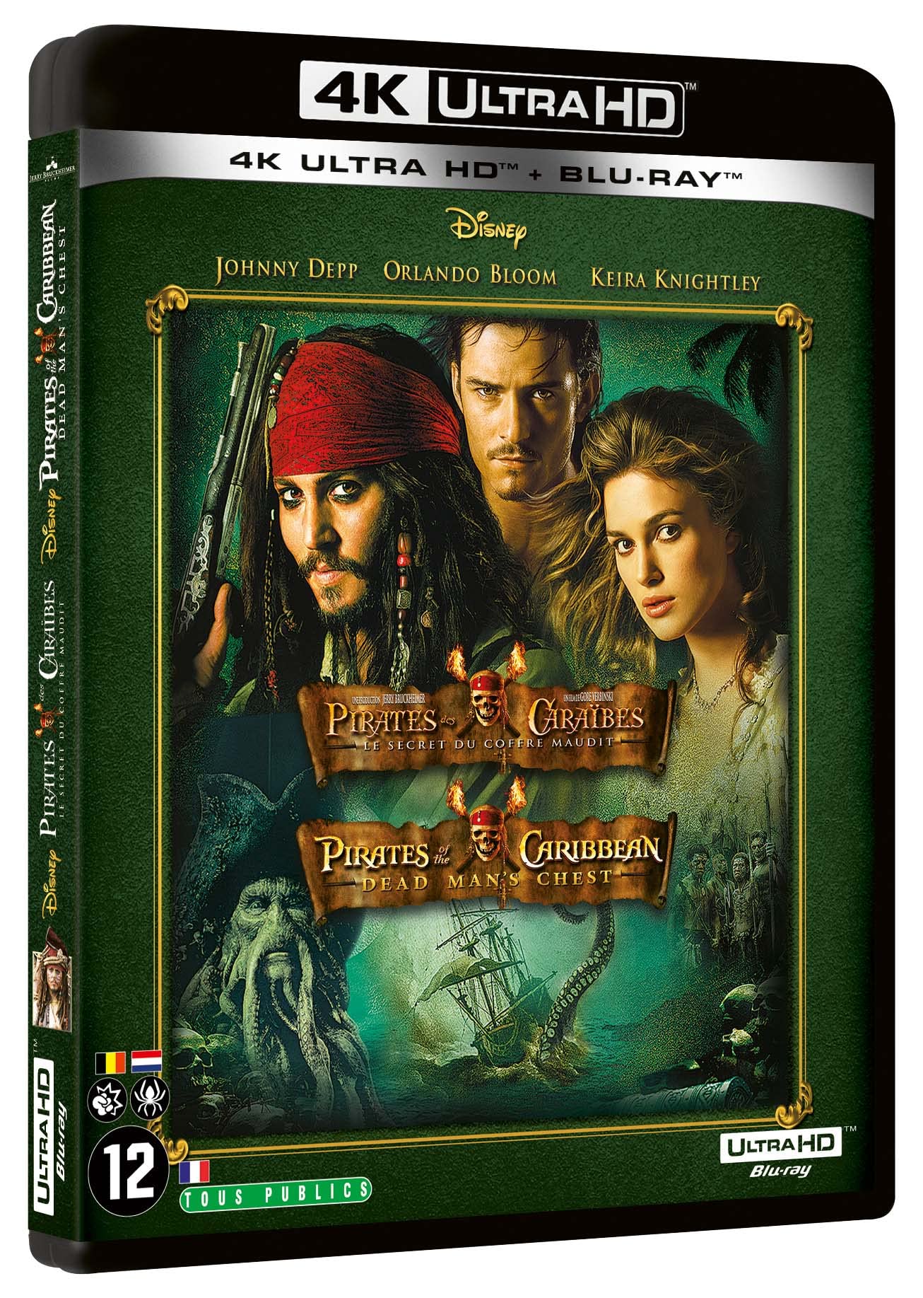 PIRATES DES CARAÏBES 2 : LE SECRET DU COFFRE MAUDIT - COMBO UHD 4K + BD dvd
