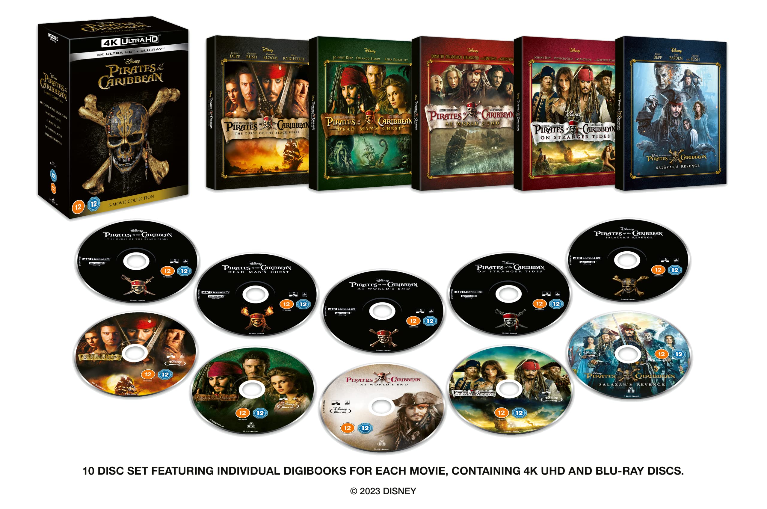 Pirates of the Caribbean 1-5 UHD Boxset Films