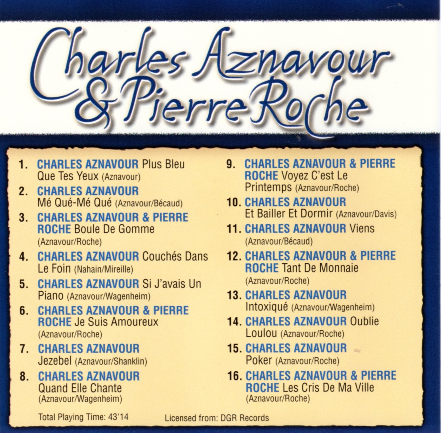 J'adore le Chanson Francais Music