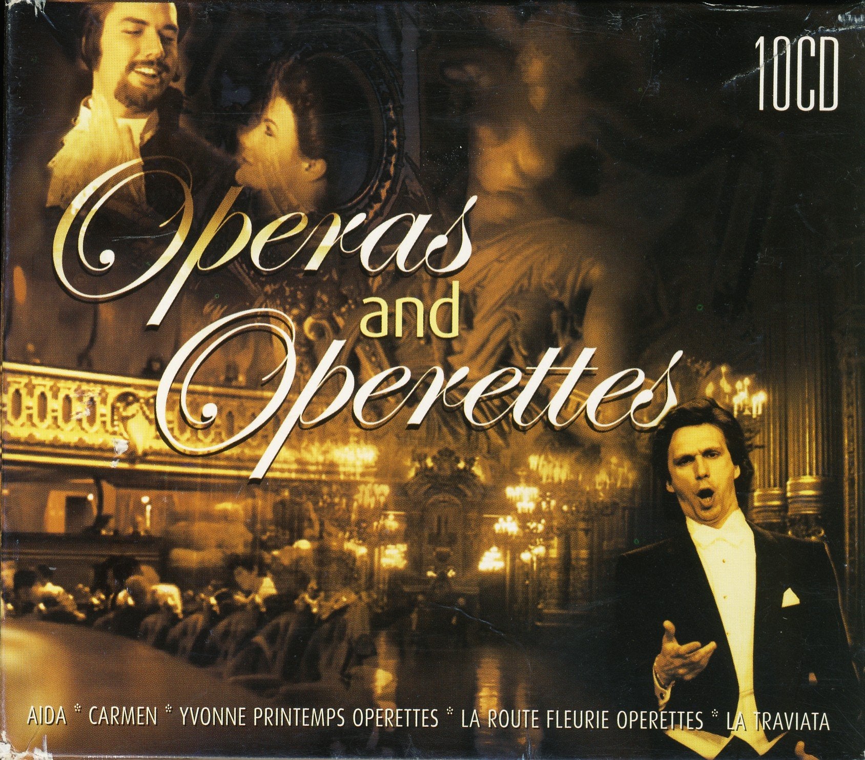 Operas and Operettes 10CDs - AIDA, CARMEN, YVONNE PRINTEMPS OPERETTES, LA ROUTE FLEURIE OPERETTES, LA TRAVIATA Music