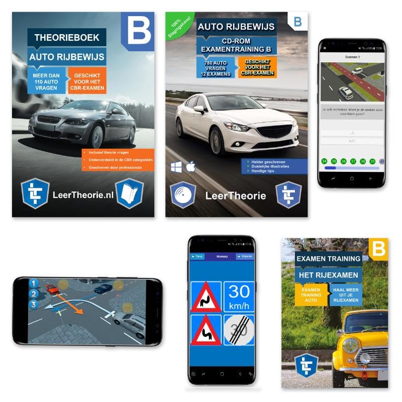 Auto Theorieboek - Auto Theorie Leren Rijbewijs B + CD-ROM incl. cd
