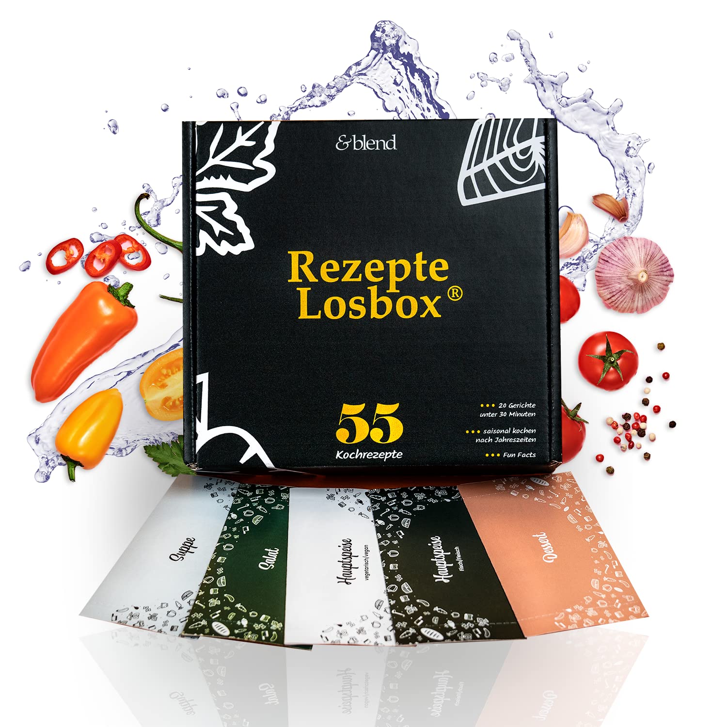 Rezepte Losbox® mit 55 Rezept Lose zum Kochen | Losbox für Paare, Paar-Geschenk, Geschenk Paare, Jahrestag, Geburtstag (Deutsch) Books