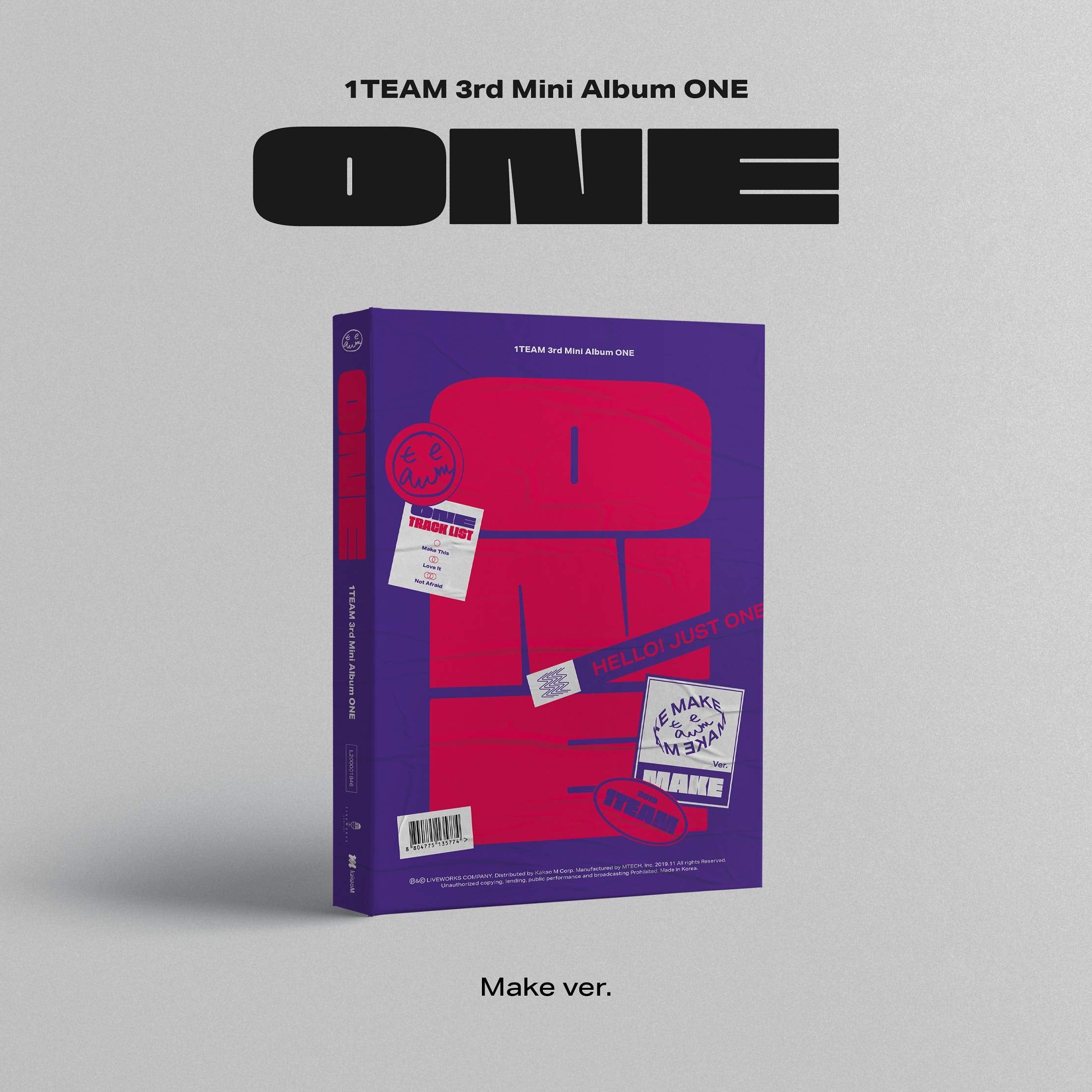 One (Make Version) (INCL. Lyric Booklet, Sticker, Postcard, Photocard+ Bookmark) cd