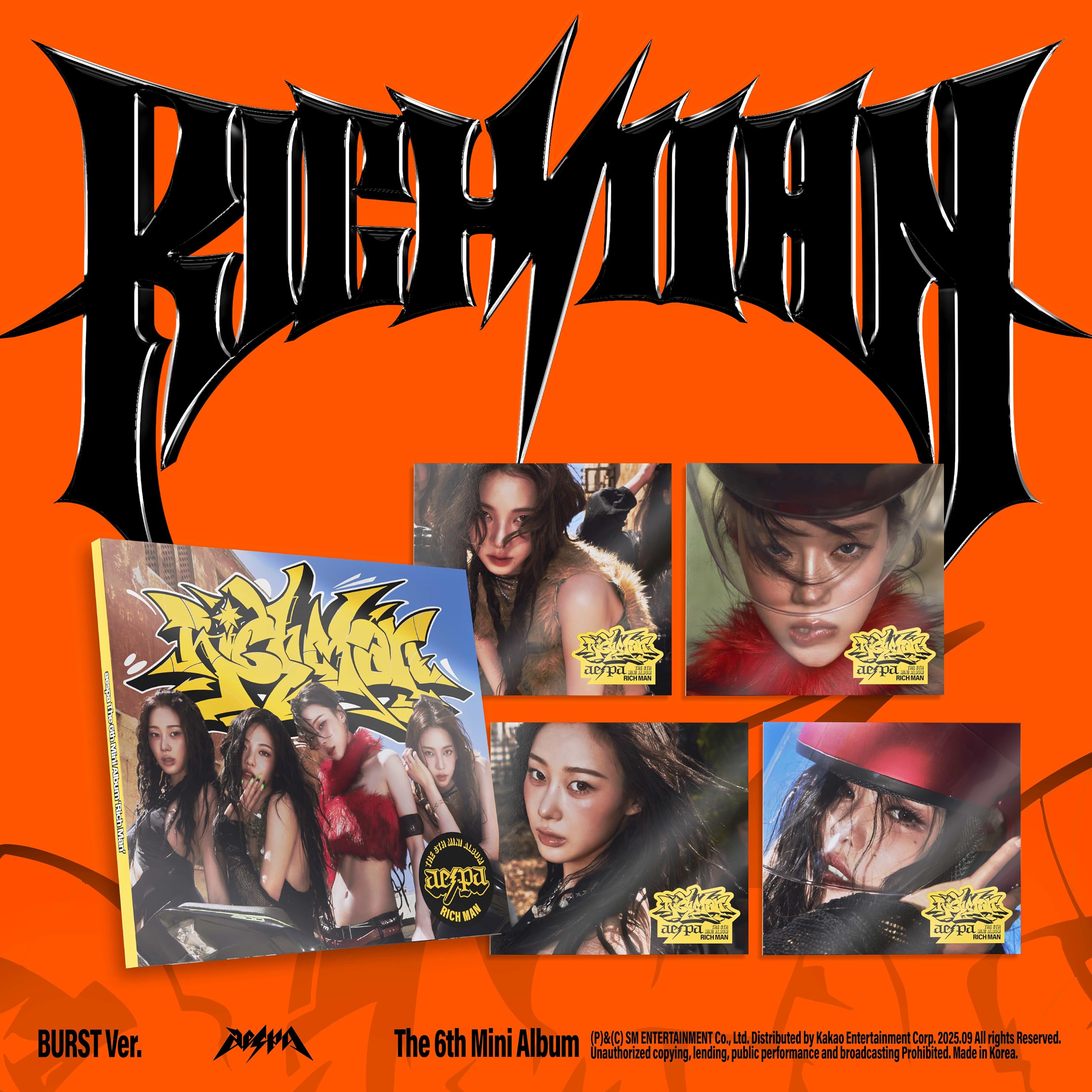 Rich Man - Burst Random Cover Version - incl. 24pg Folded Poster + Photocard Music