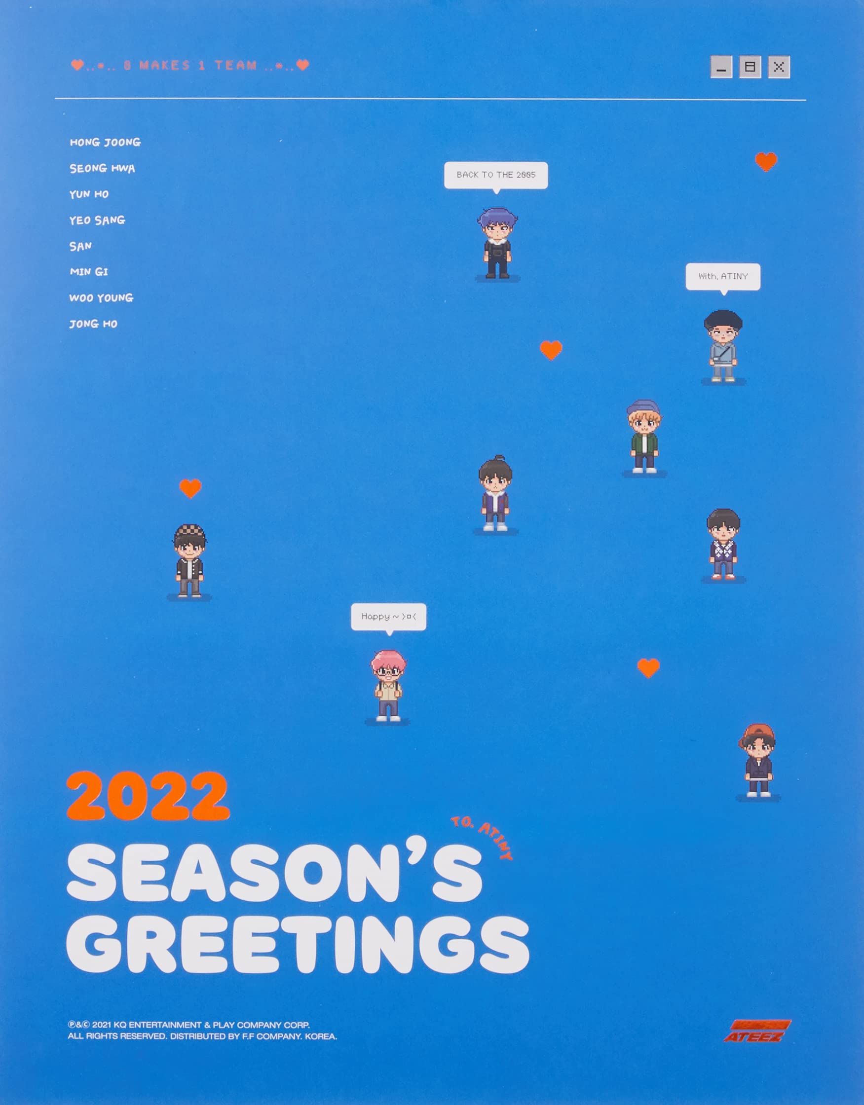 2022 Season's Greetings (incl. Desk Calendar, Spring Diary, Making of DVD, 2pc Mini Poster Set, 8pc Postcard Set, Sticker Photo, Deco Sticker, 96pg Memory Book + Photocard) Pop