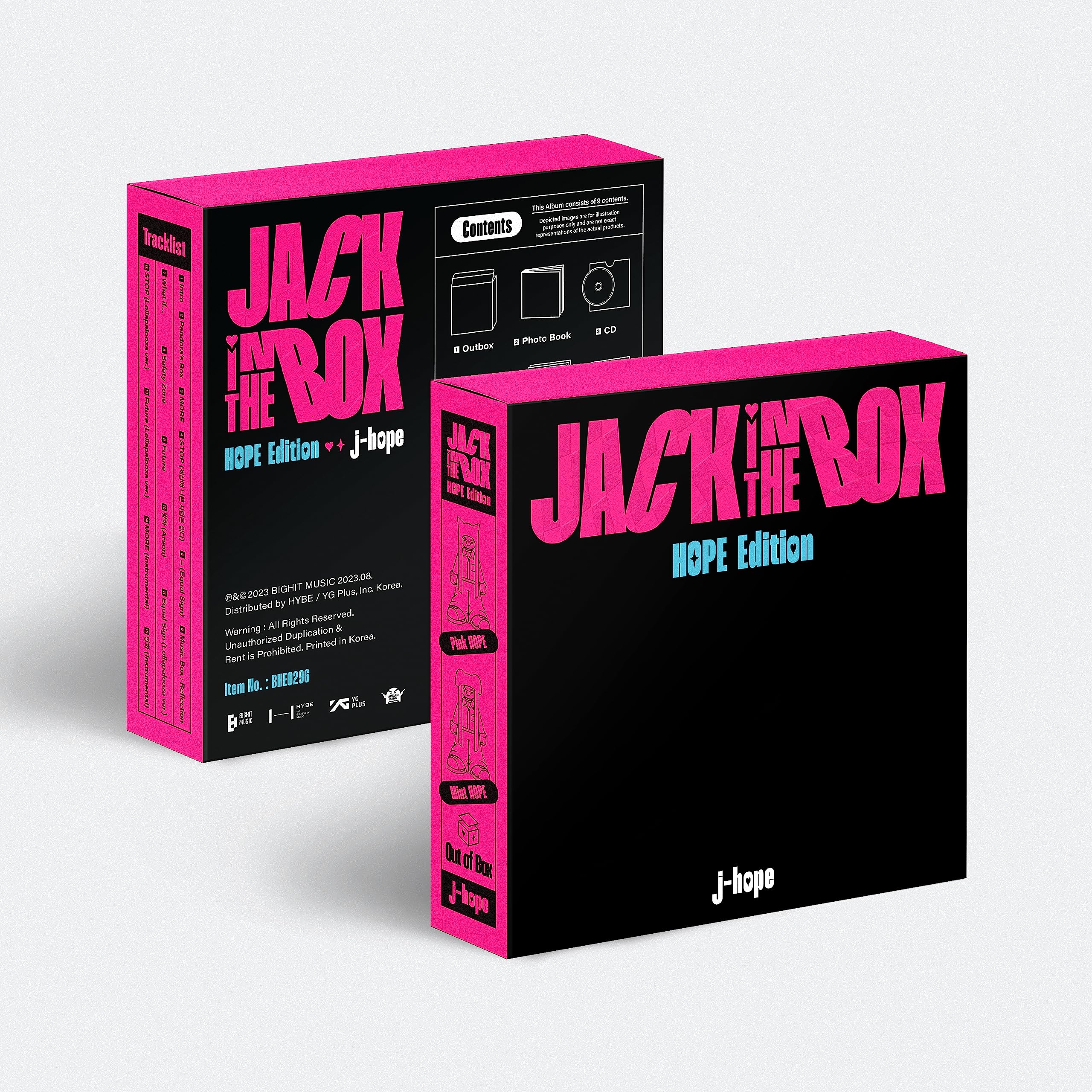 BTS J-HOPE JACK IN THE BOX 1st Album HOPE Edition CD+Poster on pack+Photobook+Lyric book+Paper+Sticker+Photocard+Tracking Sealed cd