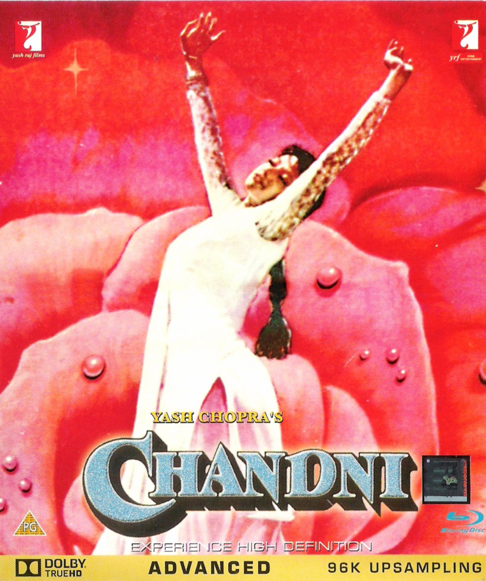 CHANDNI BLU-RAY (Hindi mit englischem Untertitel) ~ Bollywood ~ India ~ Rishi Kapoor, Sridevi, Vinod Khanna, Juhi Chawla Movies