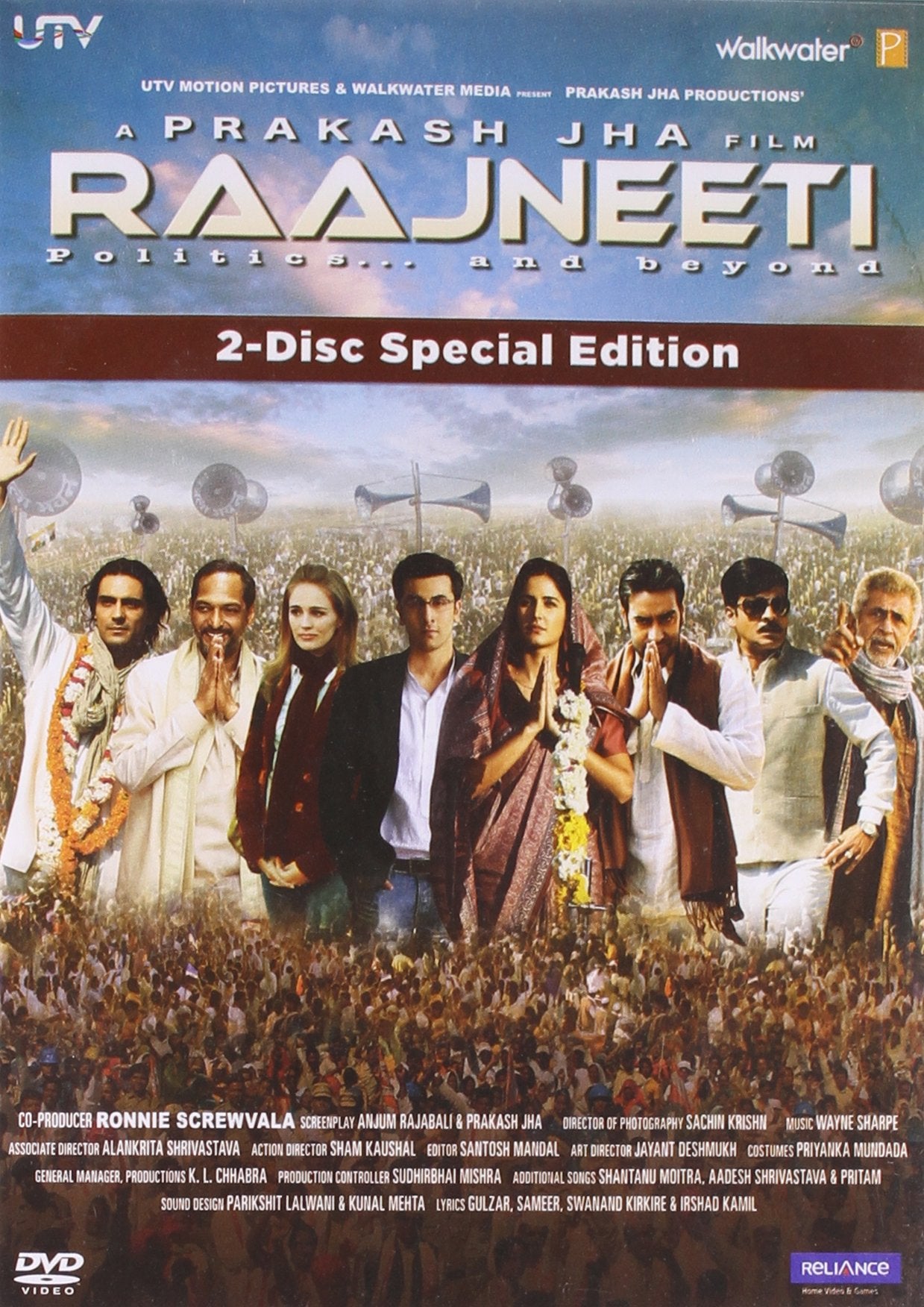 Raajneeti. Bollywood Film mit Ranbir Kapoor, Katrina Kaif, Ajay Devgan. Sprache: Hindi, Untertitel: Englisch, Arabisch. Movies