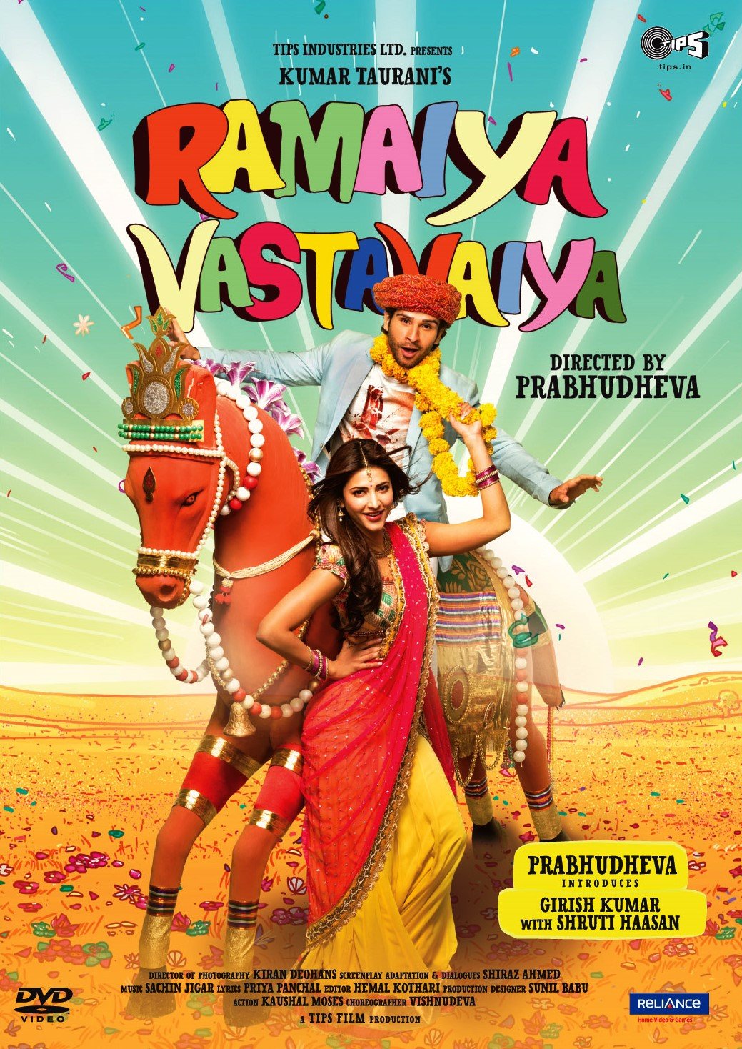 Ramaiya Vastavaiya. Bollywood Film mit Girish Kumar und Shruti Haasan. Sprache: Hindi, Untertitel: Englisch. Weder deutsche Synchronisation noch Untertiteln. Movies