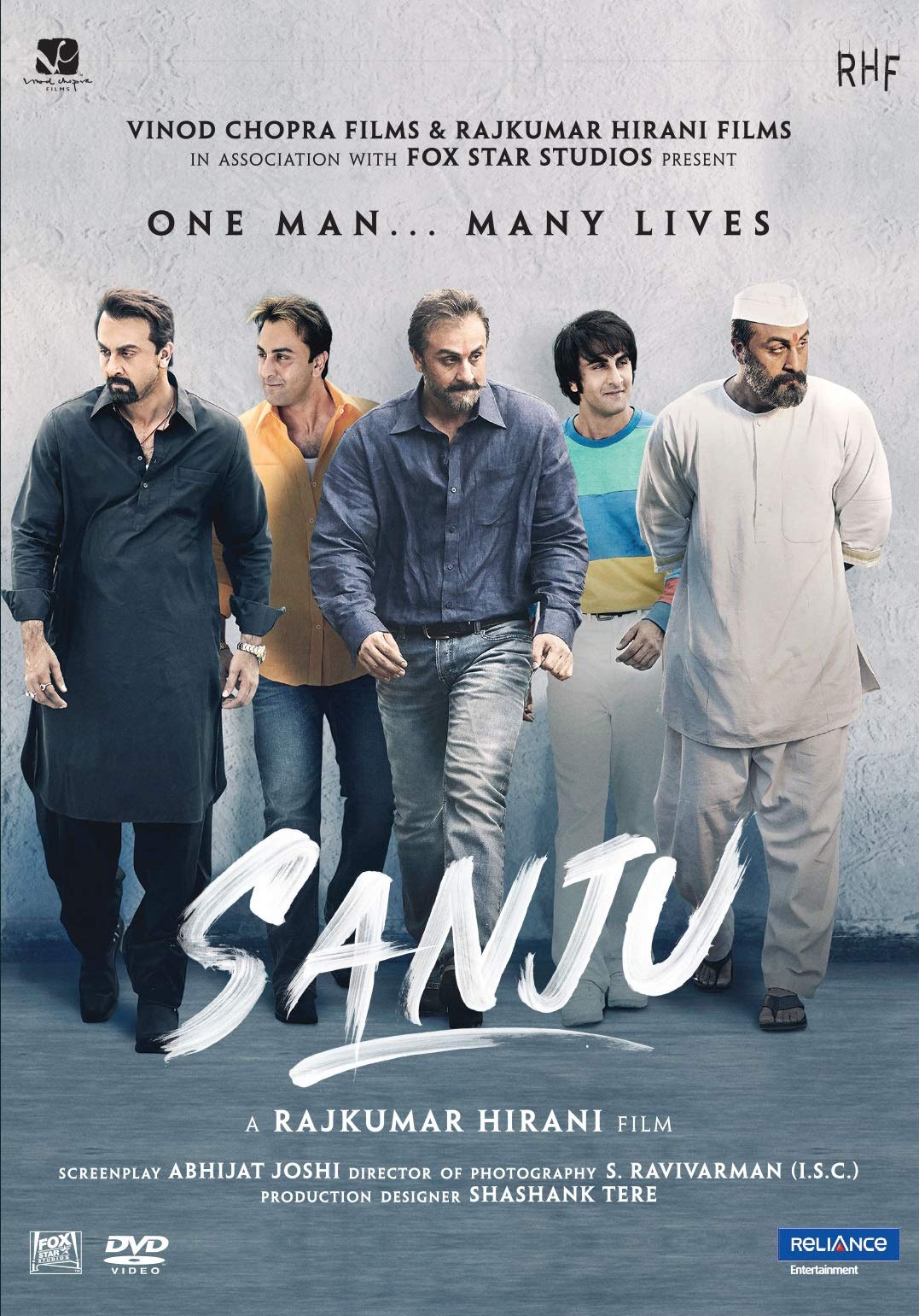 SANJU Film ~ DVD ~ Bollywood ~ Ranbir Kapoor, Anushka Sharma, Sonam Kapoor ~ Hindi mit englischem Untertitel ~ India ~ 2018 ~ Original RELIANCE DVD ~ verkauf nur über Bollywood 24/7 Movies