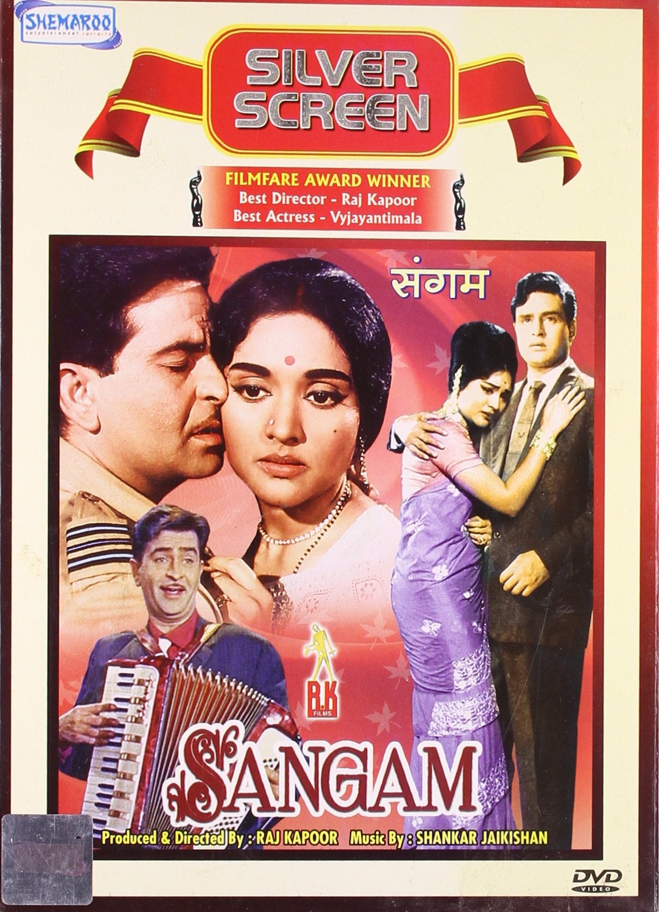 Sangam DVD Bollywood Cinema 1964 Brand New Multi Region Films