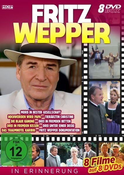 Fritz Wepper - In Erinnerung 8 Filme auf 8 DVDs (Mord in bester Gesellschaft, Hochwürden wird Papa, Tierärztin Christine, Die blaue Kanone, Drei in ... Das Traumhotel Karibik & Fritz Wepper Doku) Movies