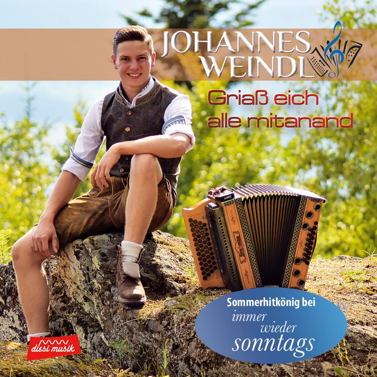 Griaß eich alle mitanand; Die neue CD 2019 vom Sommerhitkönig bei Immer wieder Sonntags German Schlager & Volksmusik