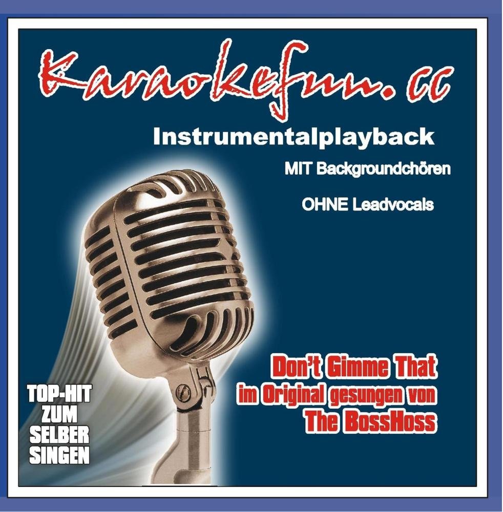 Product Image: Don't Gimme That - Karaoke