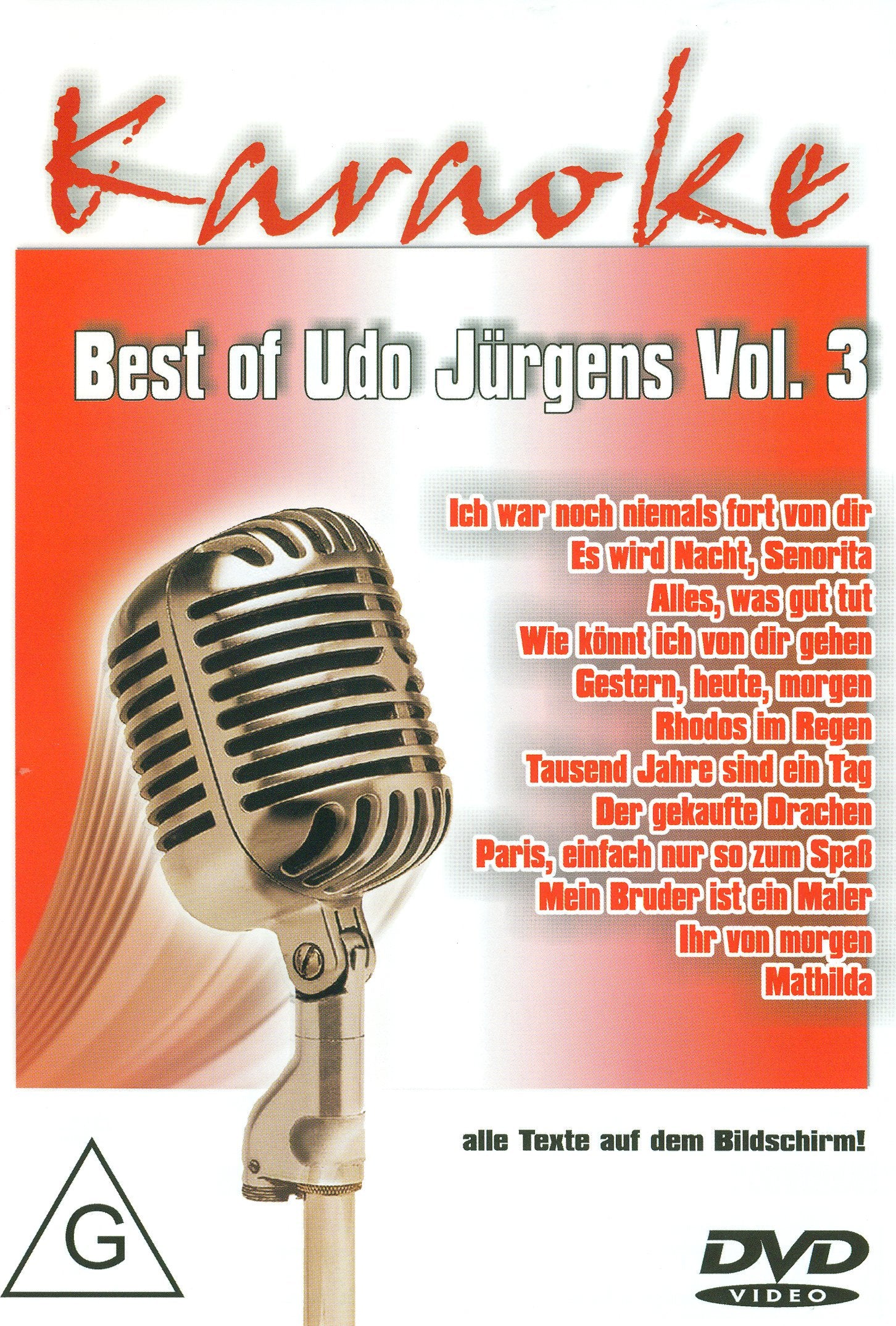 Karaoke - Best of Udo Jürgens Vol. 3 Music