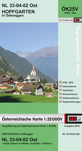 BEV-Karte 3102-Ost, Hopfgarten in Defereggen 1:25 000V: NL 33-04-02 Ost Leisure, Home & Garden