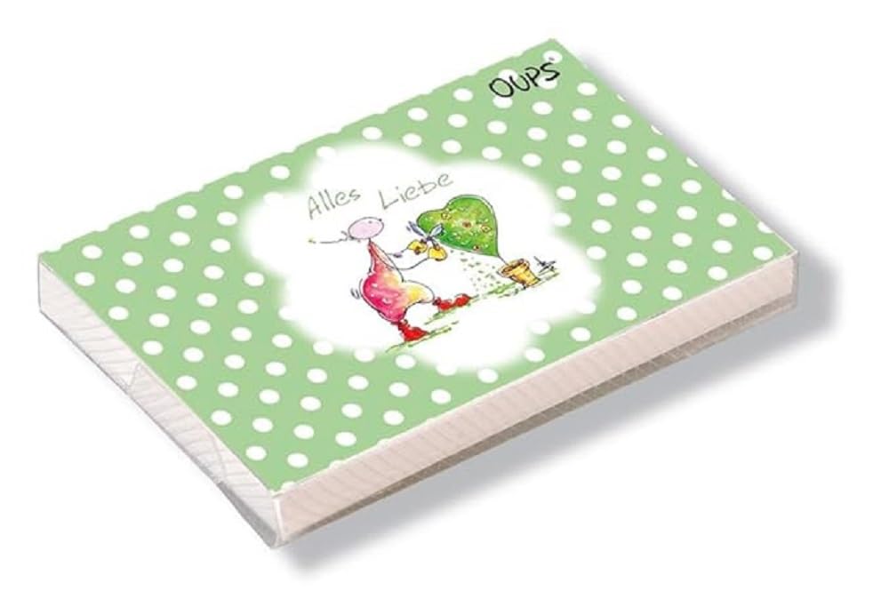 Oups Kärtchenbox grün - Alles Liebe book