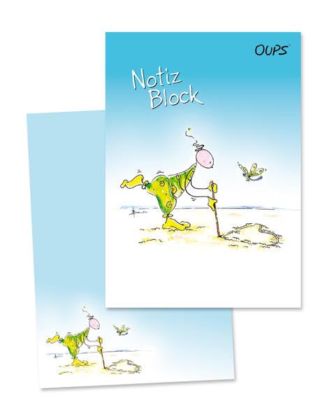Schreibblock A6 - hellblau: ohne Spruch Manga