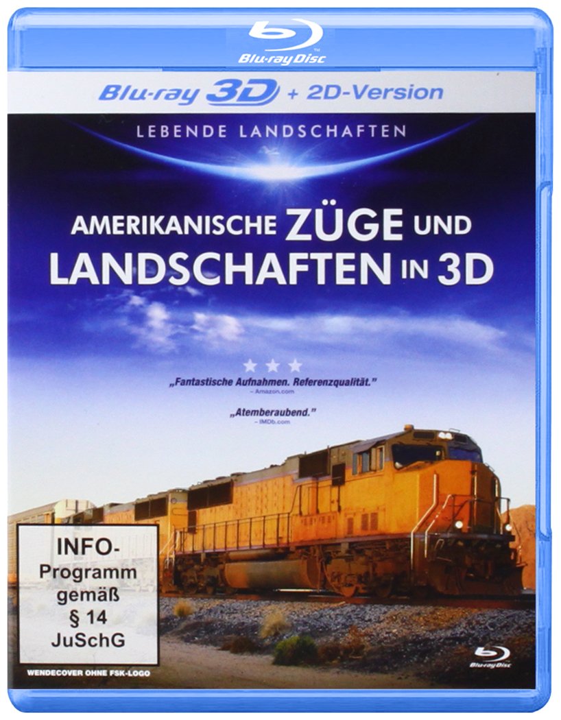 Amerikanische Züge und Landschaften in 3D Films