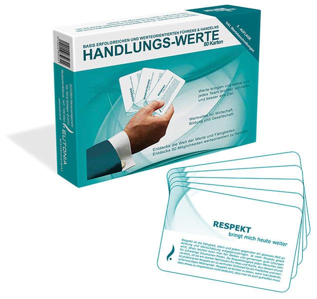 HANDLUNGSWERTE Karten: Basis erfolgreichen und werteorientierten Führens & Handelns - 80 Karten (2. Auflage inkl. Wertebeschreibungen, moderneres Design) Philosophy