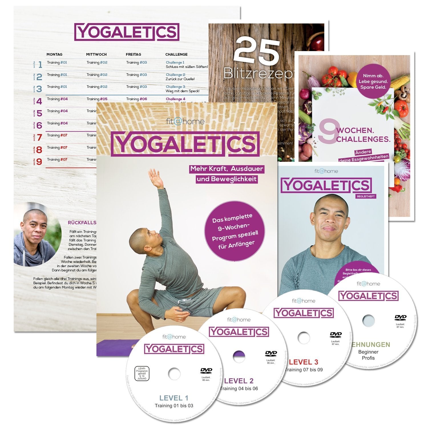 YOGALETICS: Premium Edition. Das 9-Wochen-Workout speziell für Anfänger. Mehr Kraft, Ausdauer und Beweglichkeit durch Yoga-Fitness. Effektives Bodyweight-Training ohne Geräte für Männer und Frauen Movies