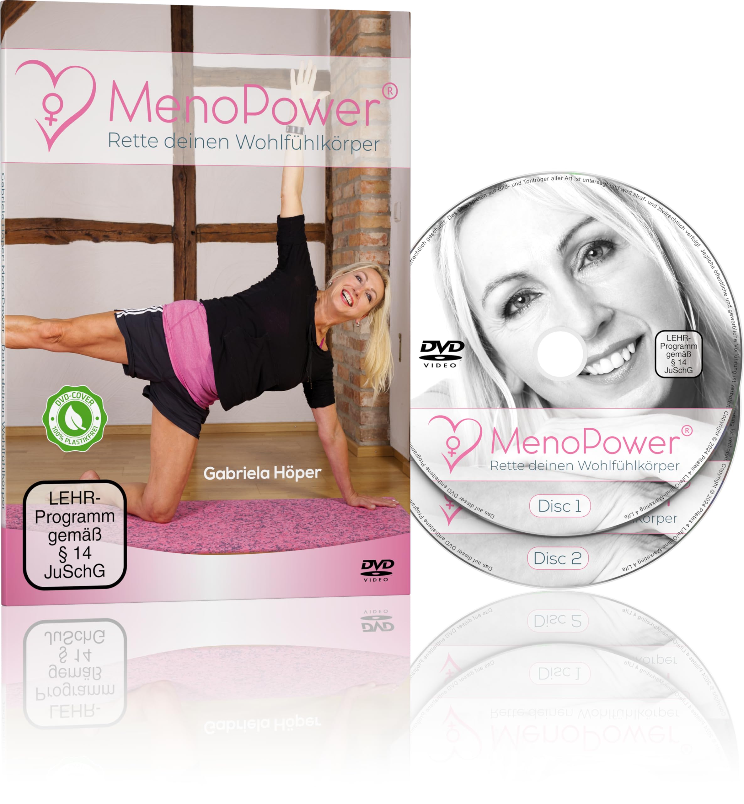 MenoPower® DVD - 28 Tage Pilates-Spezialkurs für Frauen (45+) - sehr effektives 1:1-Training für Einsteiger - Schlank und fit durch die Wechseljahre Movies
