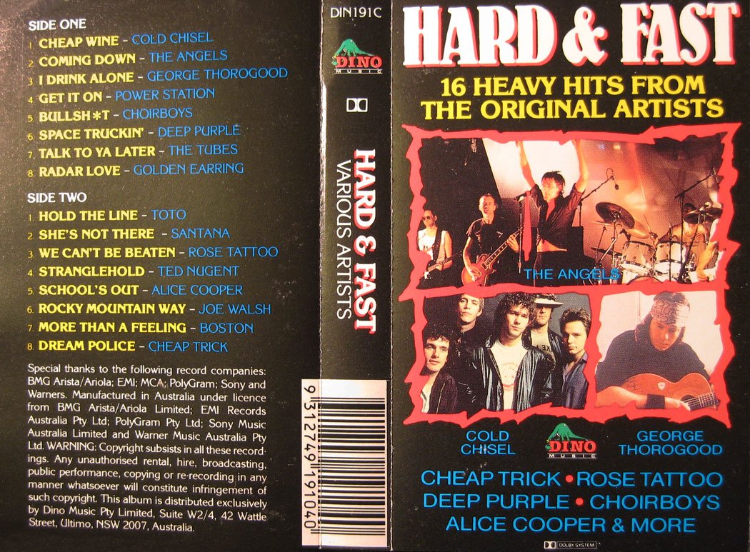 Hard & Fast - 16 Heavy Hits from The Original Artists (Audio Cassette) Music