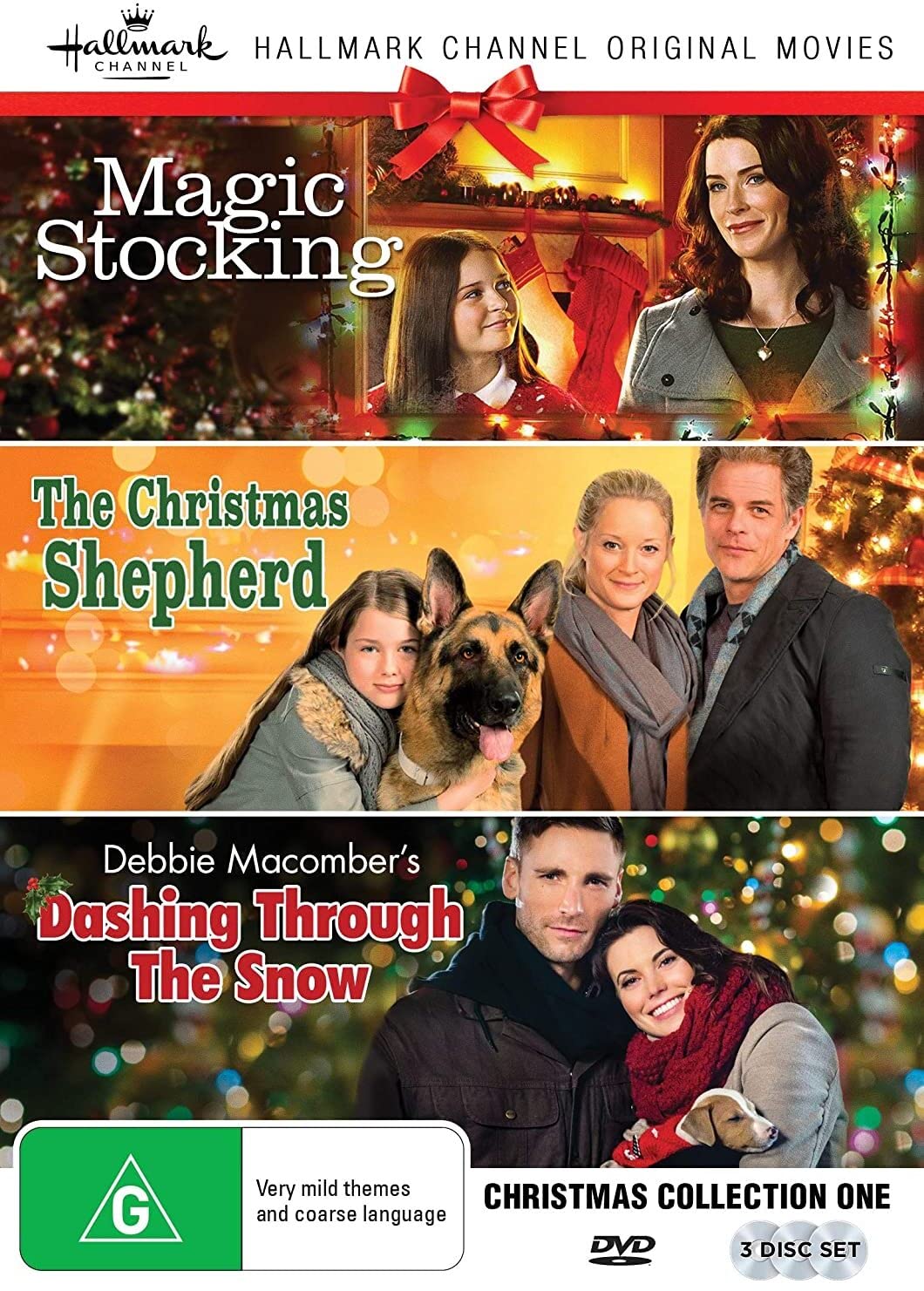 Hallmark Christmas 3 Film Collection (Magic Stocking/The Christmas Shepherd/Debbie Macomber's Dashing Through The Snow) Movies