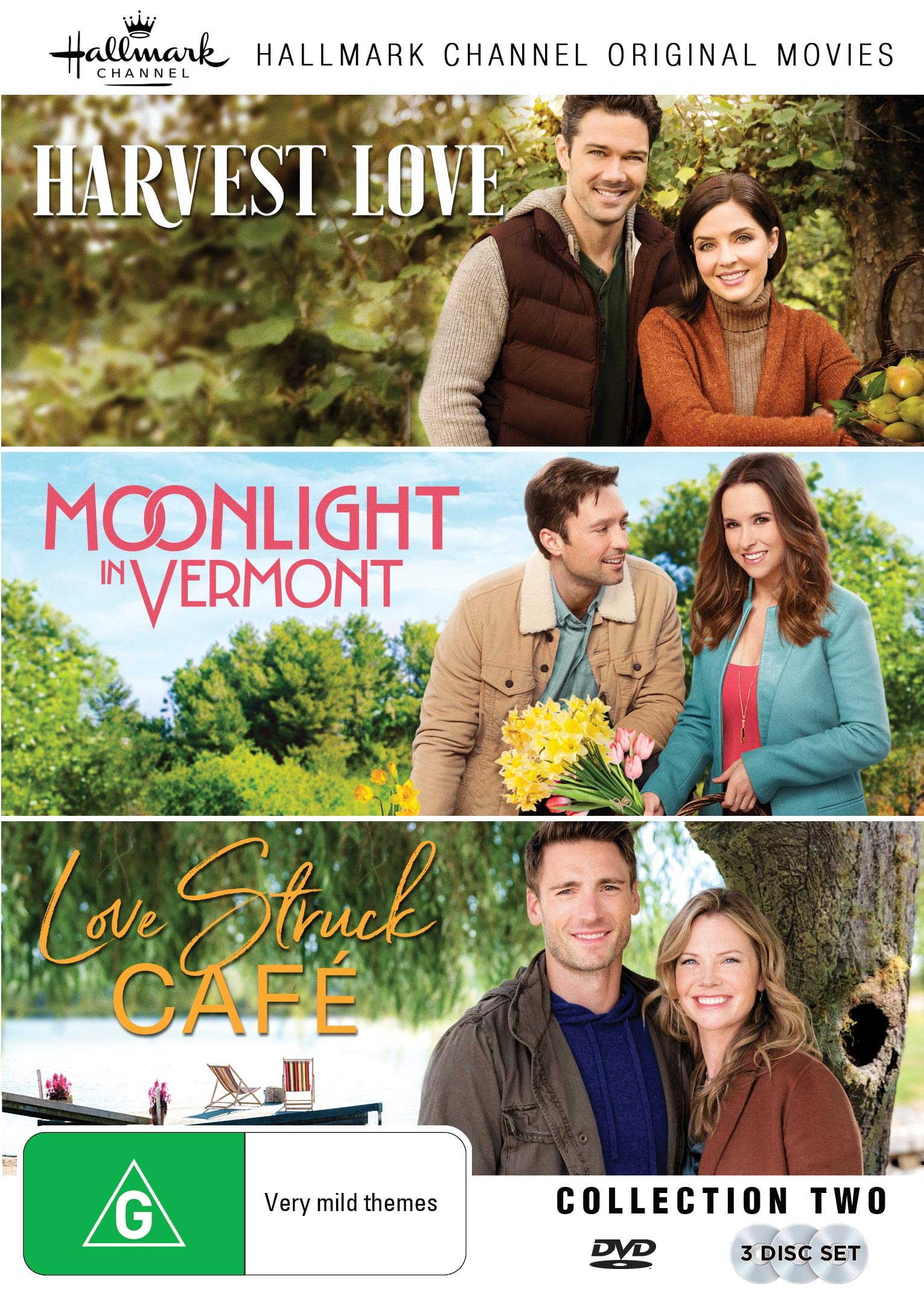 Hallmark 3 Film Collection (Harvest Love/Moonlight in Vermont/Love Struck Cafe) Movies