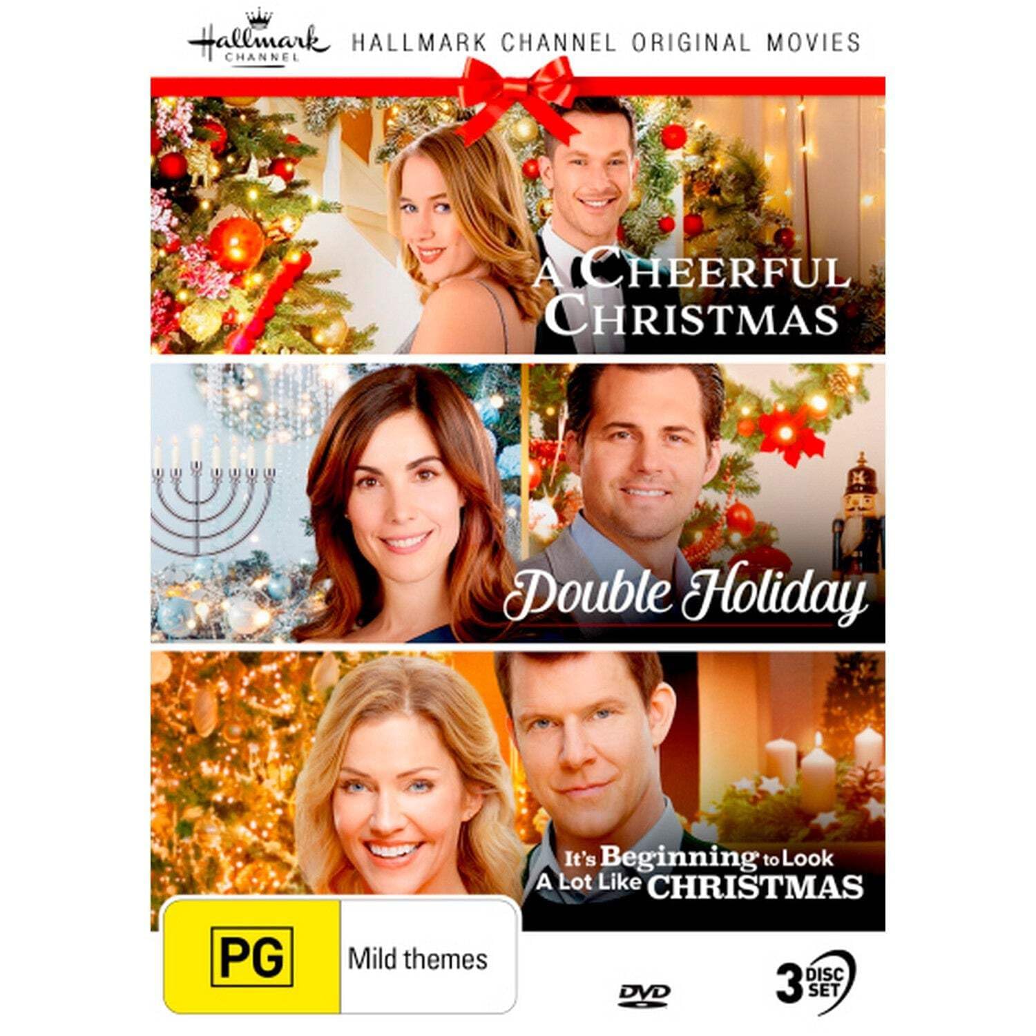 Hallmark Xmas Collection 18: Cheerful Christmas / Double Holiday / It's Beginning To Look A Lot Like Christmas Movies