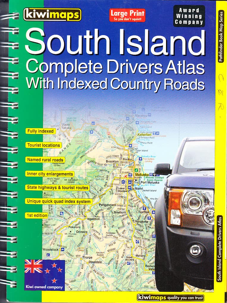 South Island Complete Drivers Atlas With Indexed Country Roads Books