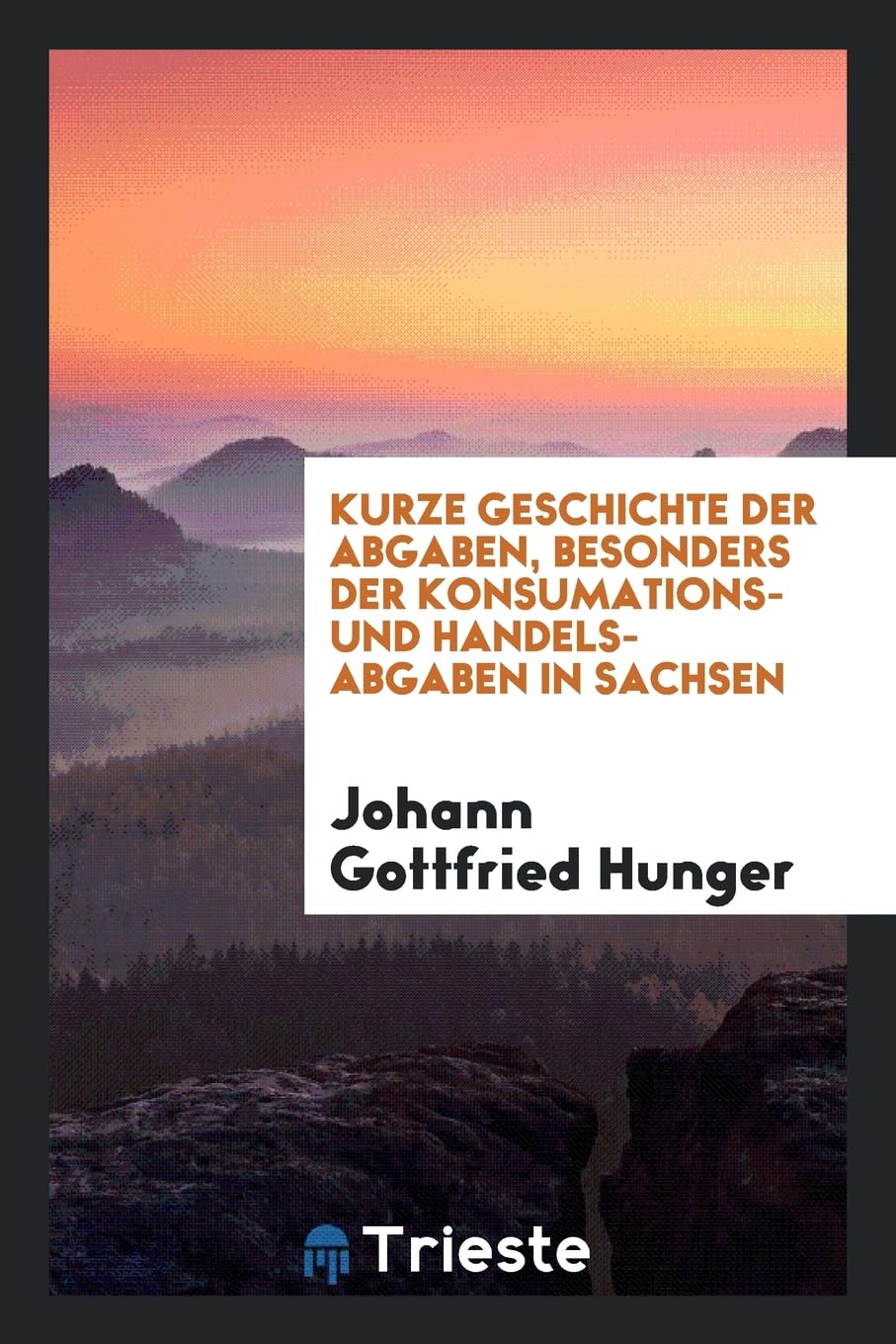 Kurze Geschichte Der Abgaben, Besonders Der Konsumations- Und Handels-Abgaben in Sachsen Politics & History