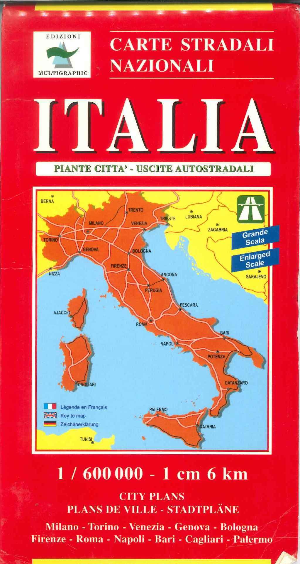 Italia. Piante CittÃ , Uscite Autostradali. 1:600.000. 601. AA.VV. book